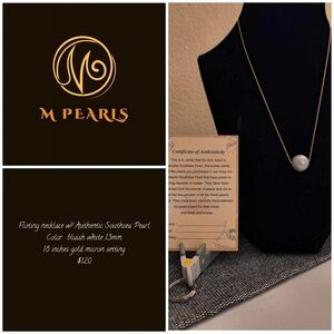 M Pearls Floating Necklace with Southsea Pearl
